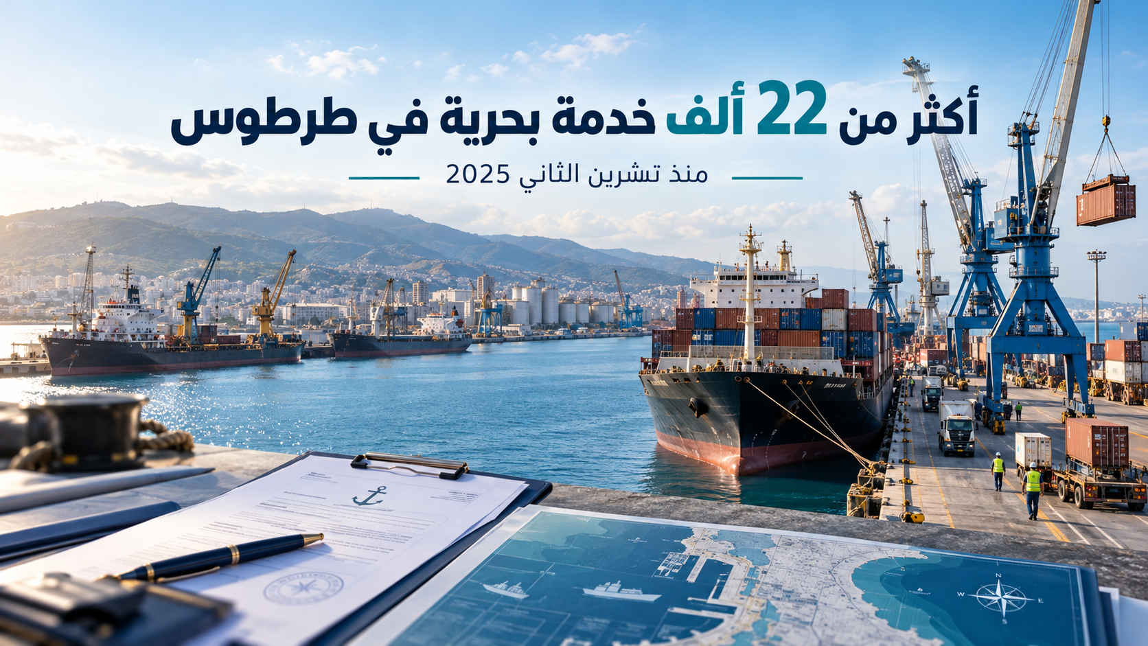 أكثر من 22 ألف خدمة بحرية في طرطوس منذ تشرين الثاني 2025
